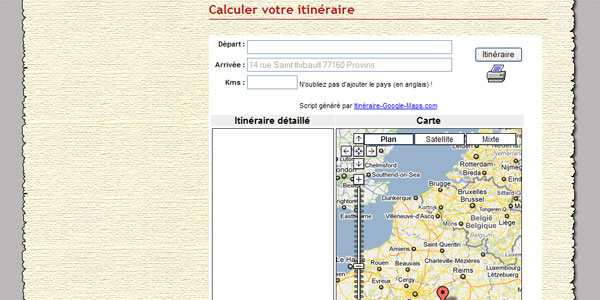 intgration calcul itinraire tsifei